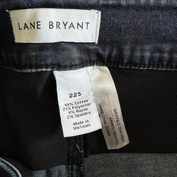 Lane Bryant High Rise Straight Jeans Womens Dark Wash Size 22S - Picture 4 of 10